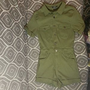 olive jean romper